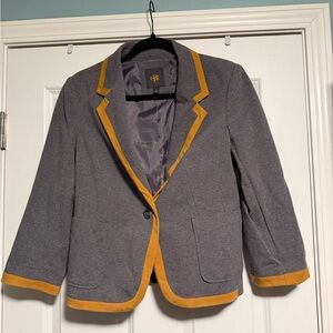 The Limited Gray Blazer with Gold Accents